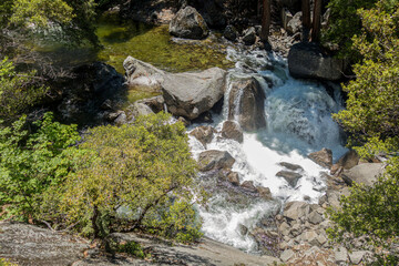 waterfall in the mountains