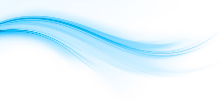 Fractal blue wave on white background