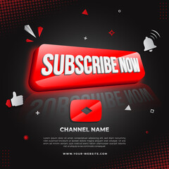 Subscribe Now Promotion Banner Design. Increase Subscriber Post.