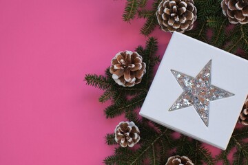 Christmas gifts and surprises. Christmas and New Year .Winter holidays .buying new year gifts. Box...