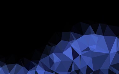 Dark BLUE vector triangle mosaic cover.