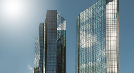 Modern skyscrapers in the business district