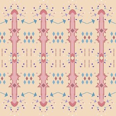 Seamless abstract pattern of geometric shapes in constructivism style.