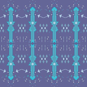 Seamless abstract pattern of geometric shapes in constructivism style.