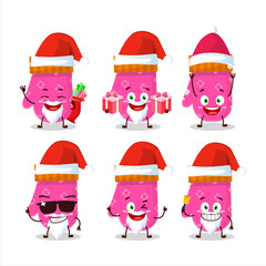 Santa Claus emoticons with pink gloves cartoon character