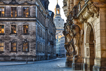 Dresden Zwinger Sachen Frauenkirche Deutschland Goldener Reiter Schloßstraße 