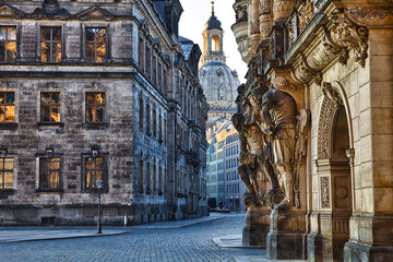 Dresden Zwinger Sachen Frauenkirche Deutschland Goldener Reiter Schloßstraße 