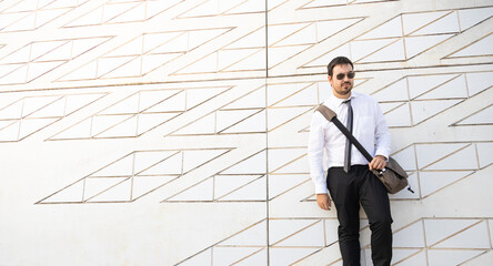 office man in white shirt and tie