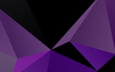 Fototapeta premium Light Purple vector shining triangular pattern.