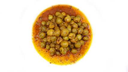 Indian Dela pickle fruit isolated on white i.e. Fragrant manjack or snotty gobbles, glue berry, pink pearl, bird lime tree, Indian cherry, Lasoda Tenti, Dela or gunda.