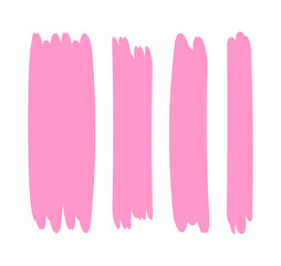 pink stripes brush paint for scribble marker, brushstroke painting pink pastel soft color, pink watercolor brush art, paintbrush pink strip paint