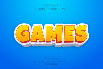 Fototapeta premium Games Cartoon Editable Premium Text Style Effect