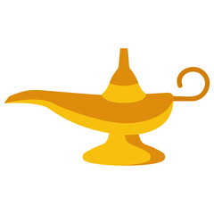 
A golden magic lamp for decoration 
