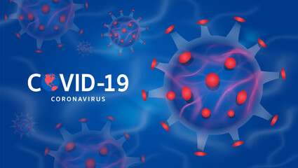Inscription COVID-19 pandemic risk background vector illustration design.	
