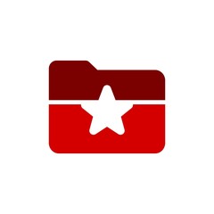 Obraz premium simple folder icon with a star shape