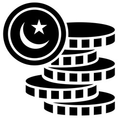  A crescent moon on a coins depicting pakistani coins   © Vectors Market