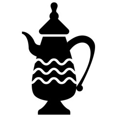 

an old fashioned teapot named dallah 
