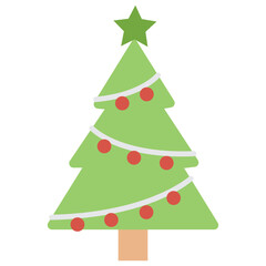 
spruce tree, christmas tree with lights and star
