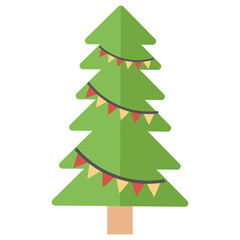 
spruce tree, christmas tree with lights and star
