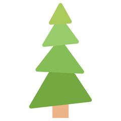 Fototapeta premium spruce tree, christmas tree with lights and star 