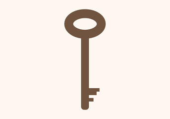 old key isolated on white background vector design illustration