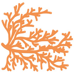 
A flat icon vector of cnidaria coral reef
