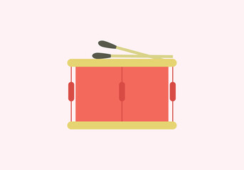 red  drums on white back ground vector design illustration