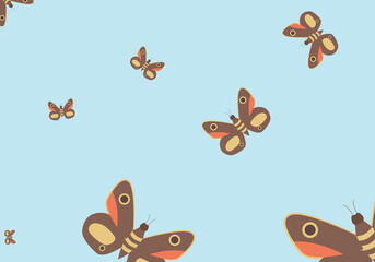 set of butterflies vector design illustration