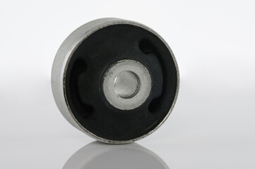 Metal cylinder with black rubber