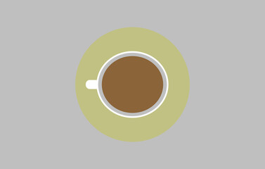 cup of coffee filled vector design illustration