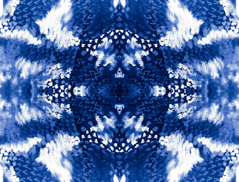 Splatter Snake Pattern. Blue Design Texture.