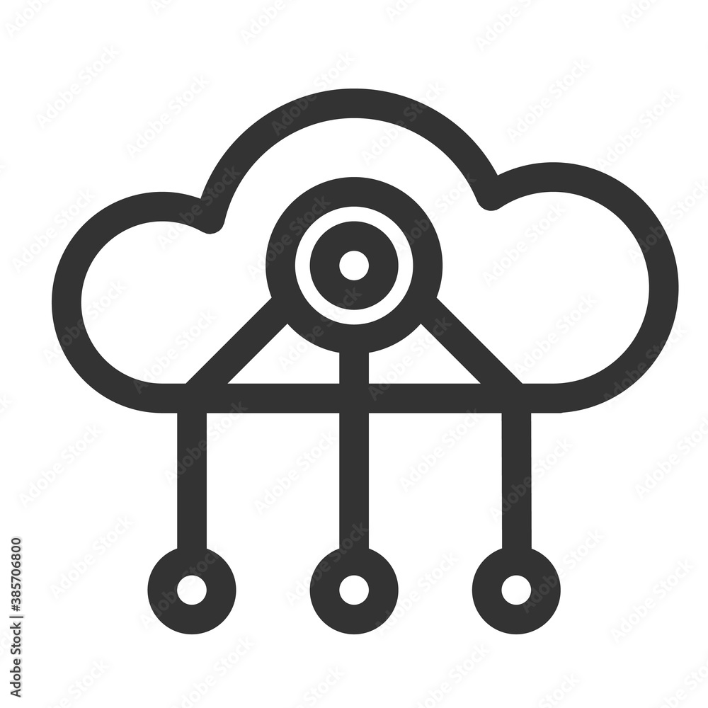 Leinwandbilder cloud computing icon. artificial intelligence concept. vector