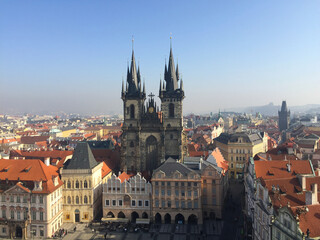 The Church of Our Lady before Tyn in Old Town Square Prague Czech Republic
