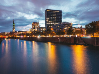 Hamburg City by night