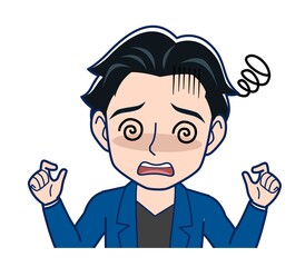 Young man in a blue jacket