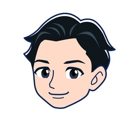 Young man in a blue jacket