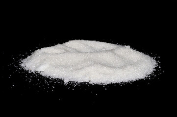 sugar isolated on black background
