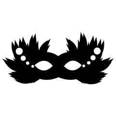 
Feather decorated eye mask 
