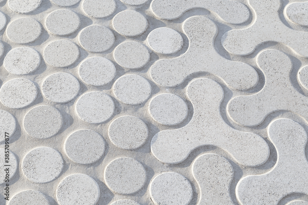 Poster close-up of abstract geometric white stone slab pattern on a sunny day. high resolution full frame t