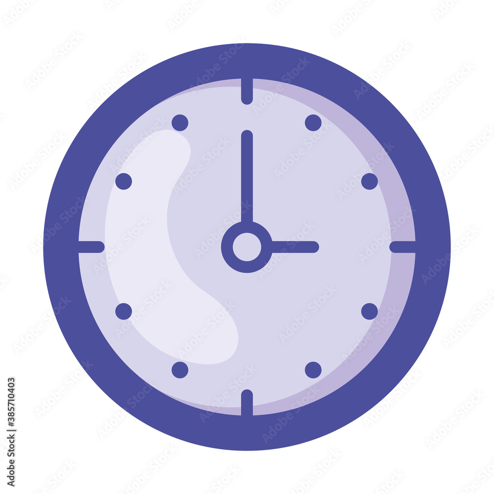 Poster clock design, time tool watch second deadline measure countdown and object theme vector illustration