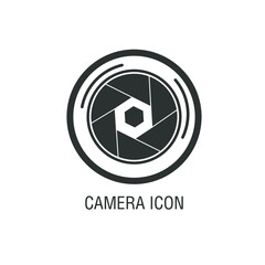 Camera objective icon. Eps10 vector illustration.
