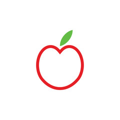 Red Apple logo design vector