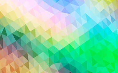 Light Multicolor, Rainbow vector low poly layout.