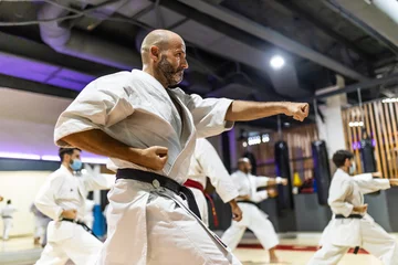 Fotobehang Karate klasse © David Fuentes
