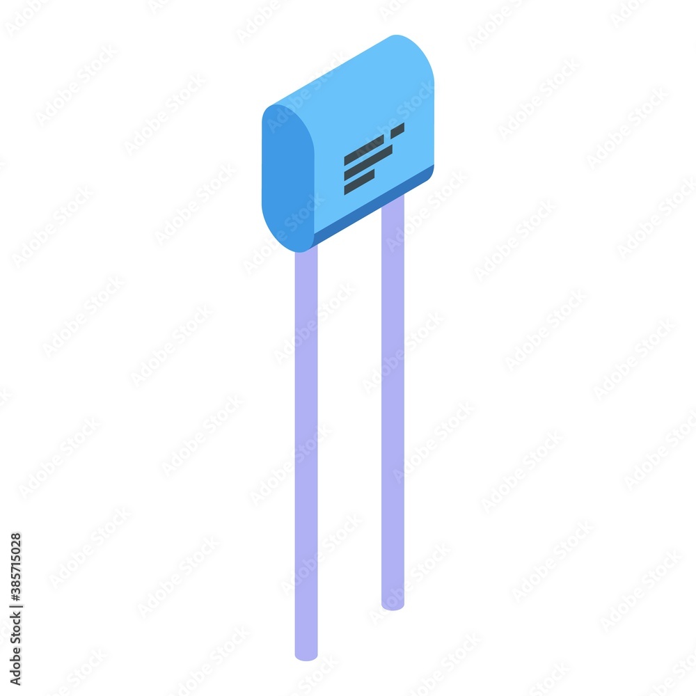 Poster technology capacitor icon. isometric of technology capacitor vector icon for web design isolated on 