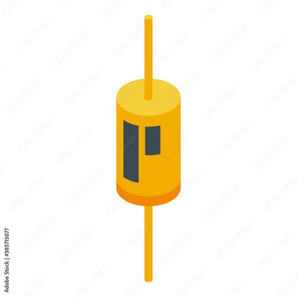Poster chip capacitor icon. isometric of chip capacitor vector icon for web design isolated on white backgr