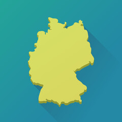 Deutschlandkarte (flaches Design)