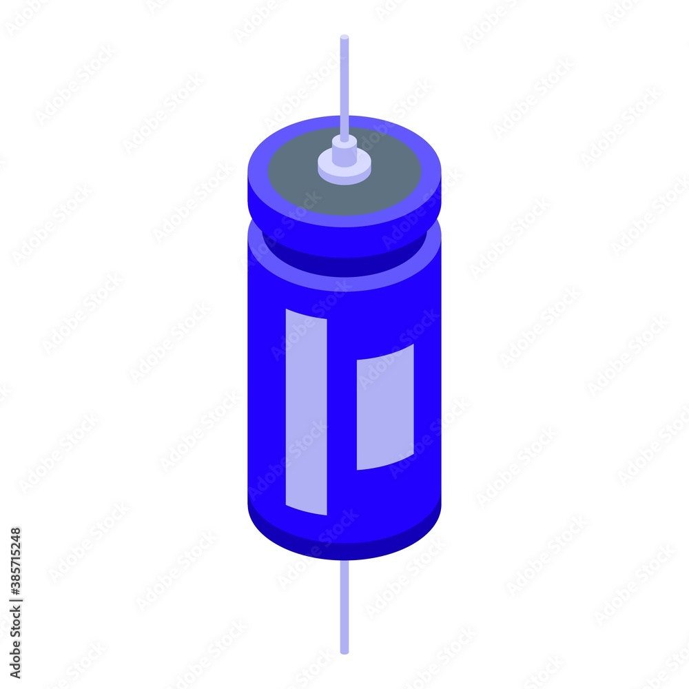 Poster system capacitor icon. isometric of system capacitor vector icon for web design isolated on white ba