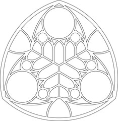 Rose Window, Fig. 19, triangular 1, base, triangular 2, framework