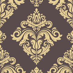 Orient classic pattern. Seamless abstract background with vintage elements. Golden background. Ornament for wallpaper and packaging